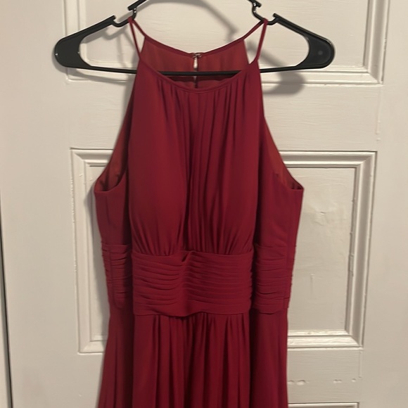 Azazie Bridesmaid red dress - Picture 2 of 4